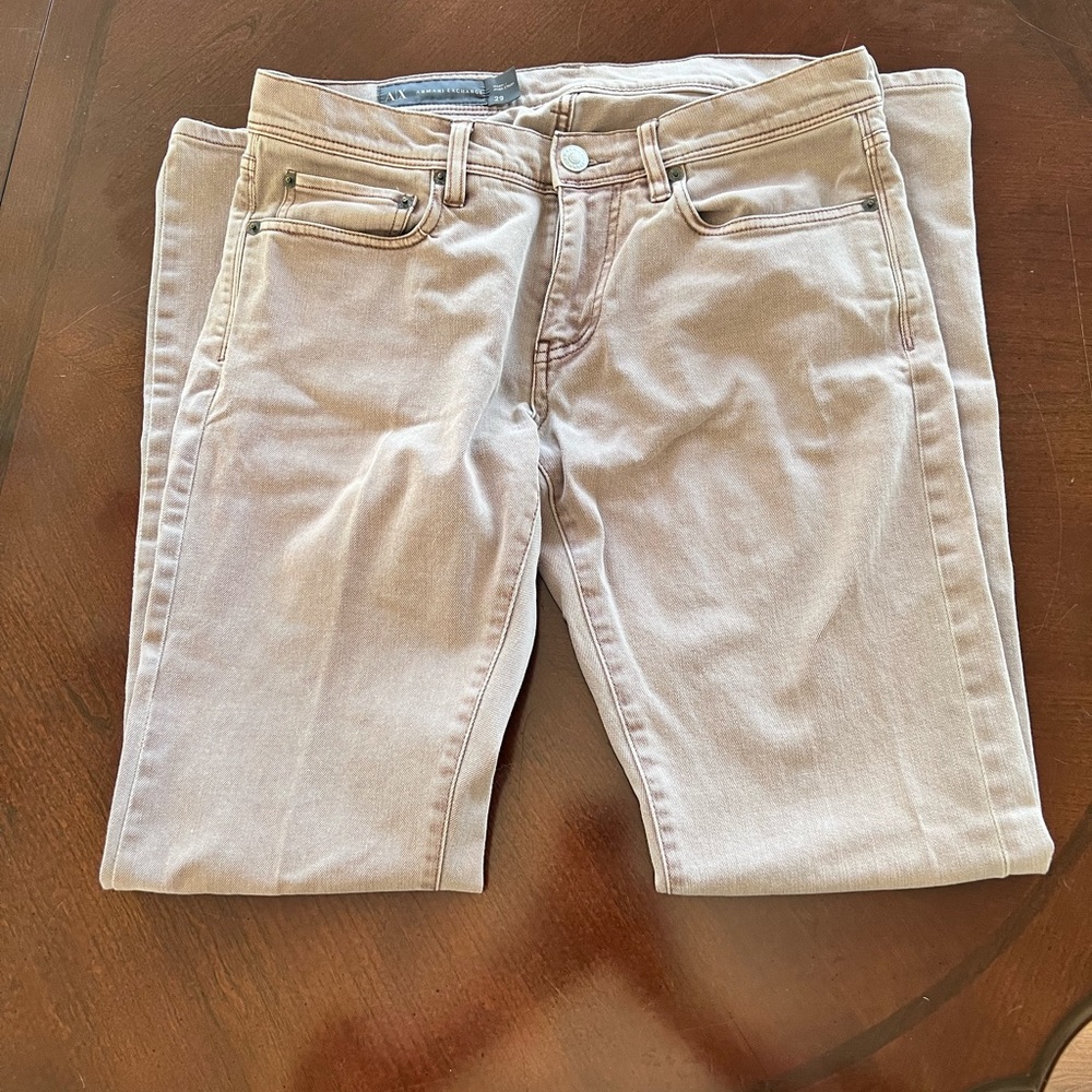 Armani Exchange AX Skinny Jeans Women’s Taupe Denim Size 29